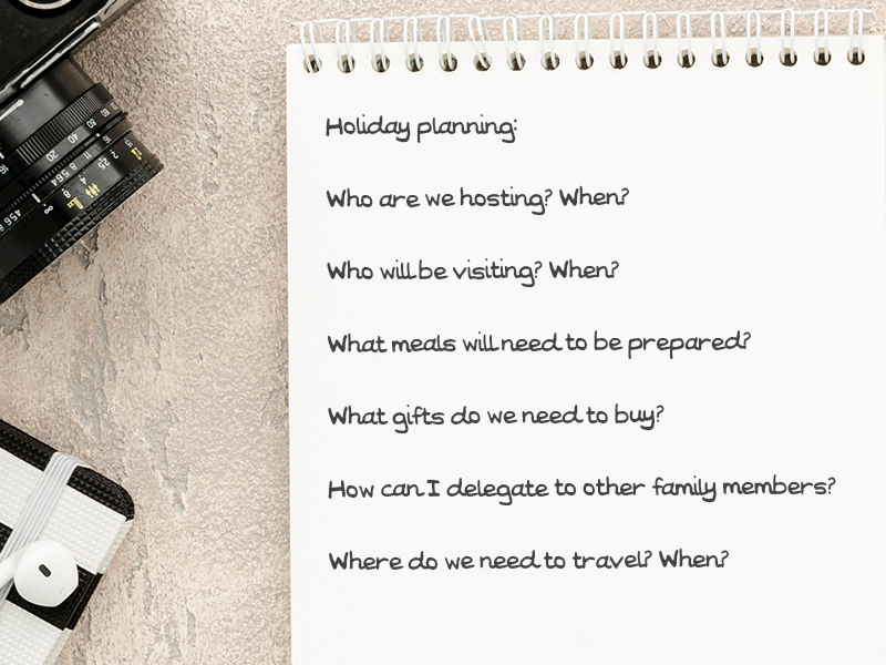 how to plan for holidays