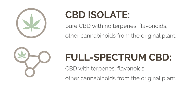 Difference between CBD isolate and full spectrum