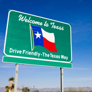 "Welcome to Texas" sign "Welcome to Texas" sign